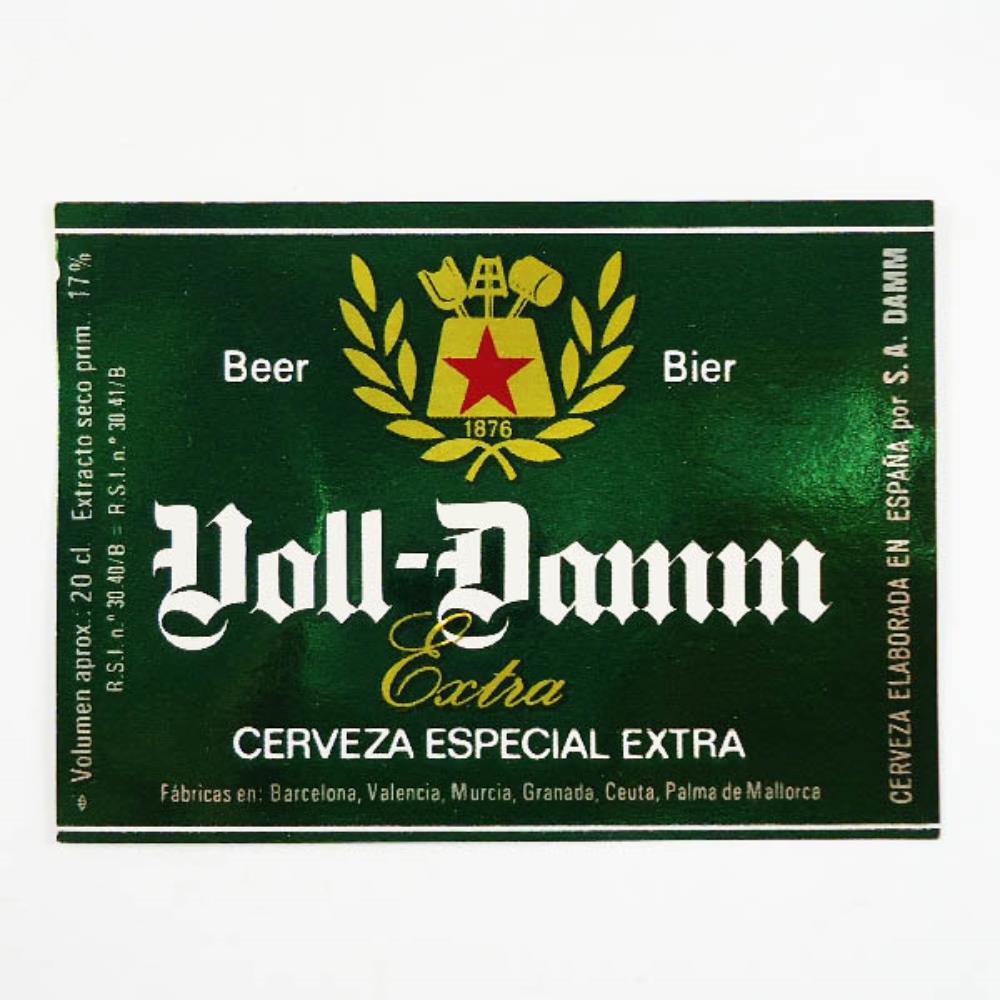 Rótulo De Cerveja Espanha Damm Voll-Damm Extra