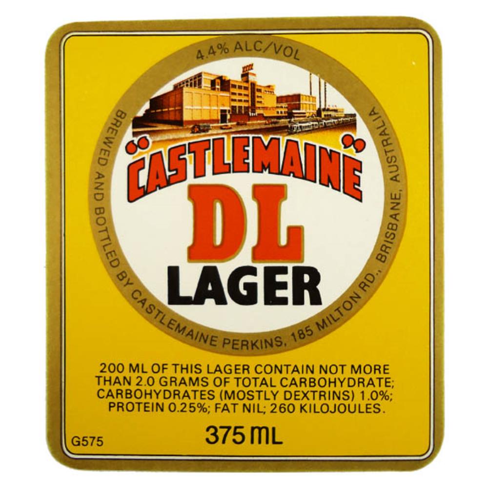 Rótulo de Cerveja Austrália Castlemaine DL Lager 3