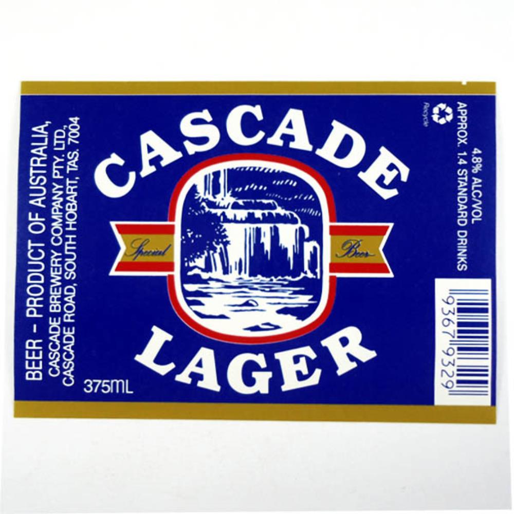 Rótulo De Cerveja Austrália Cascade Lager
