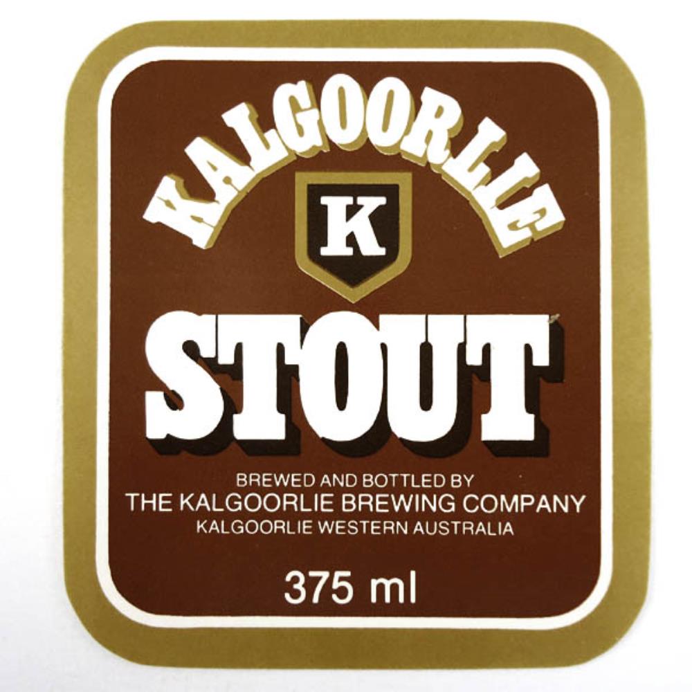 Rótulo de Cerveja Austrália Kalgoorlie K Stout 375
