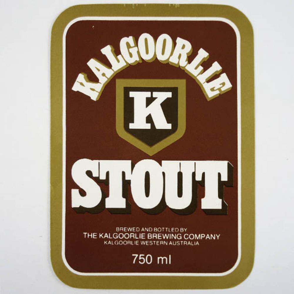 Rótulo de Cerveja Austrália Kalgoorlie K Stout 750