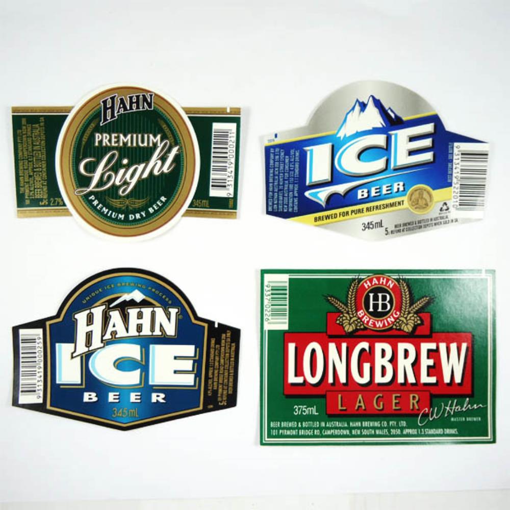 Rótulos de Cerveja Austrália Hahn Lote 10