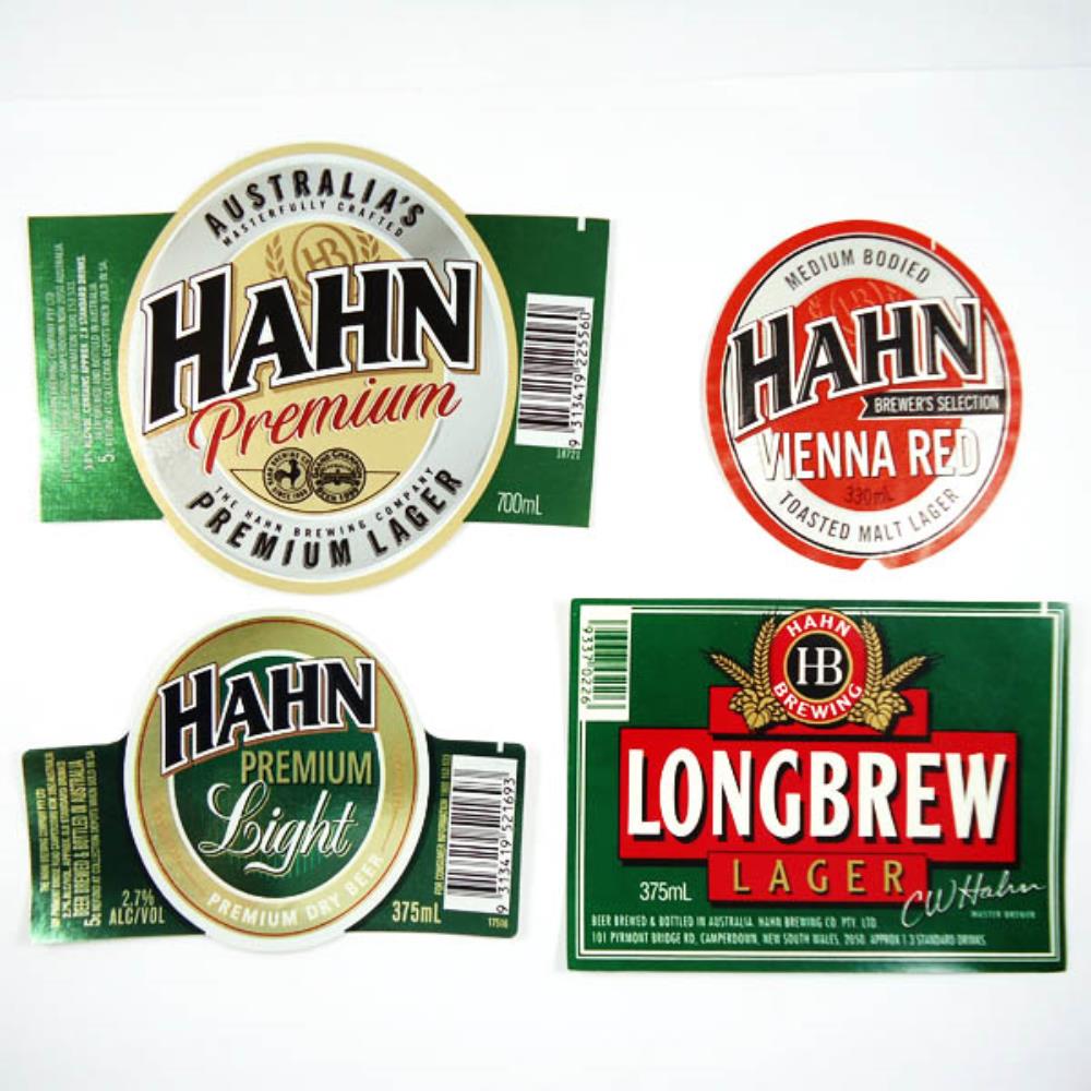 Rótulos de Cerveja Austrália Hahn Lote 11