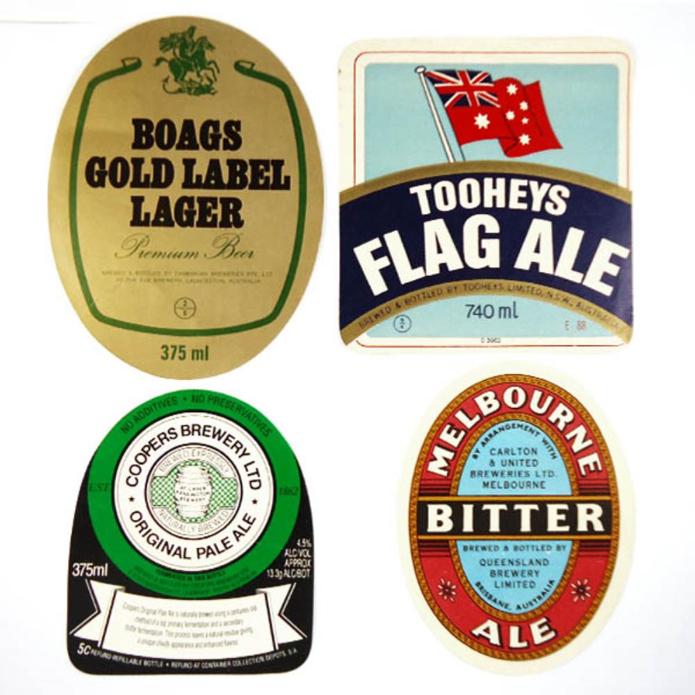 Rótulos De Cerveja Austrália Lote 52