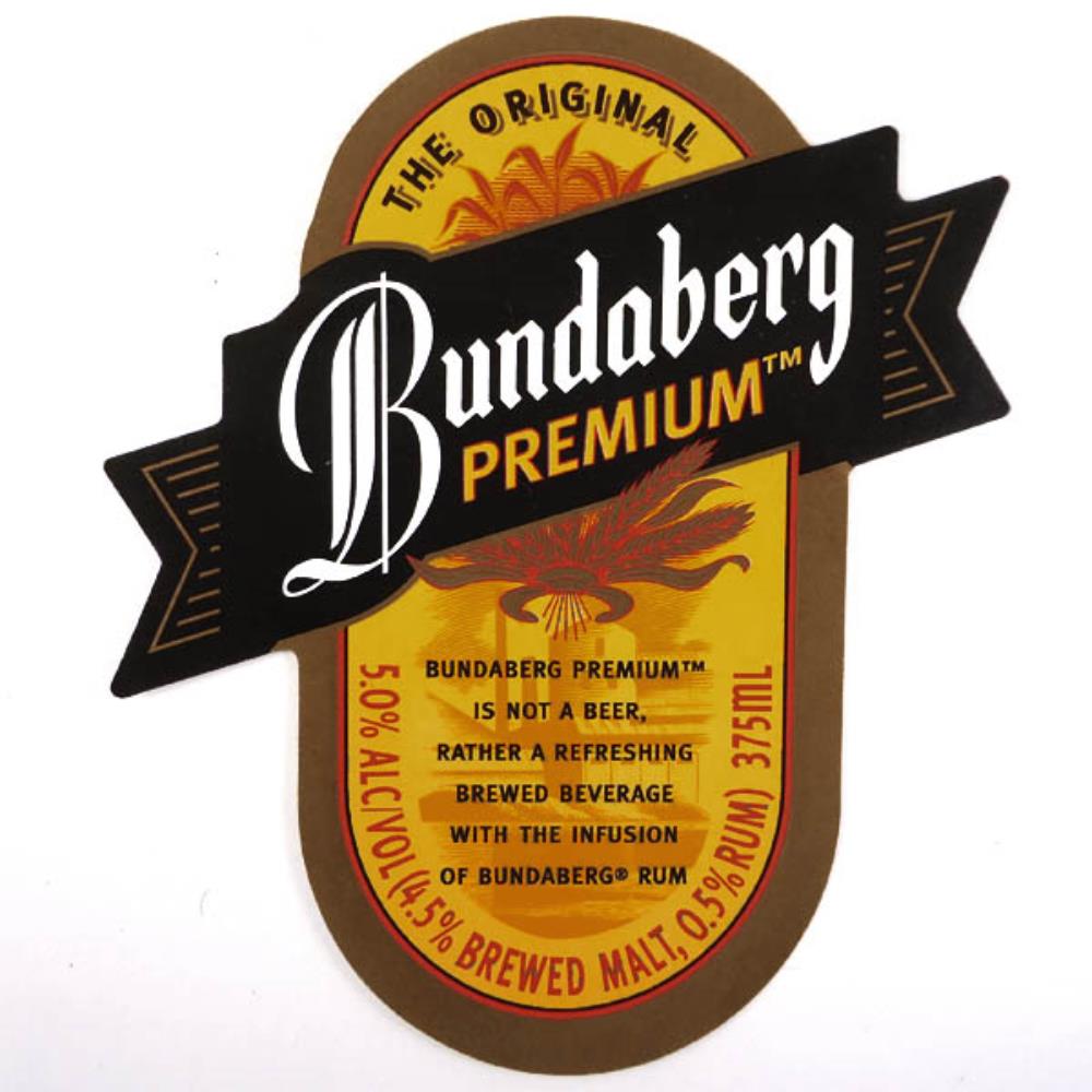 Rótulo de Cerveja Austrália Bundaberg Premium