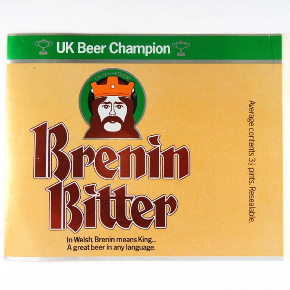 Rótulo de Cerveja Austrália Crown Brenin Bitter Tw