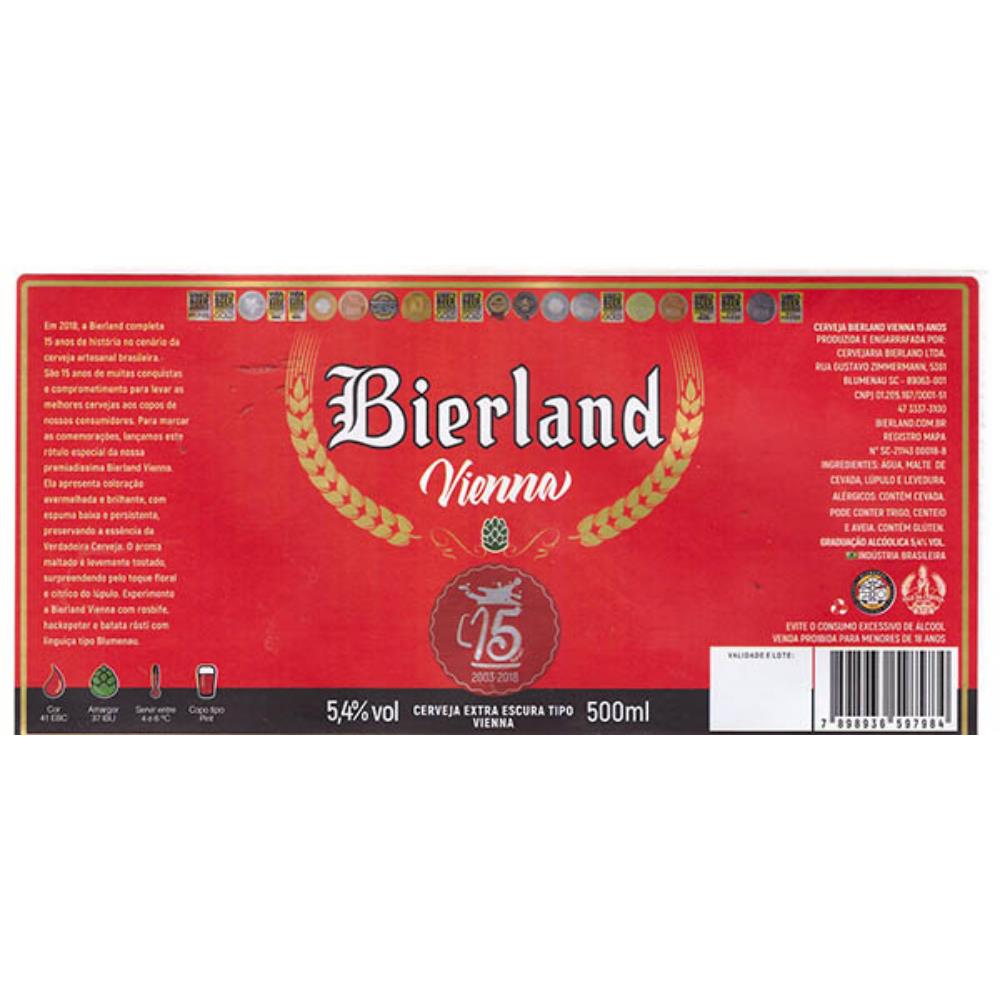 Bierland Vienna 15 anos 500 ml