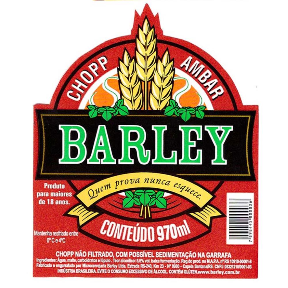 Barley Chopp Ambar 970ml