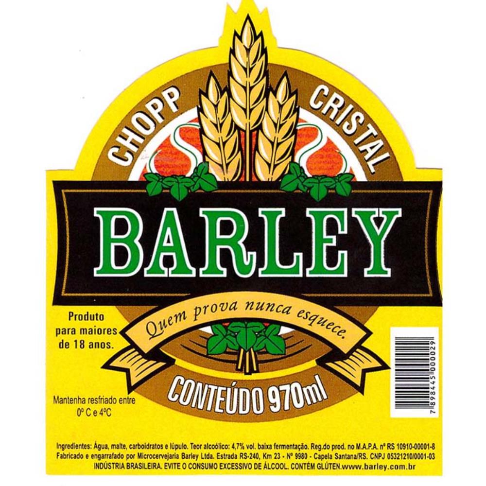 Barley Chopp Cristal 970 ml