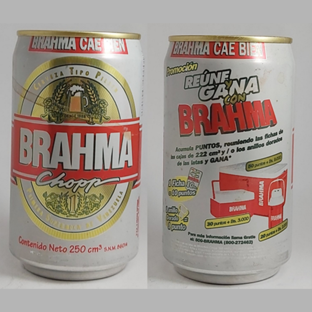 Brahma 250 ml Venezuela Cae Bien com prêmios