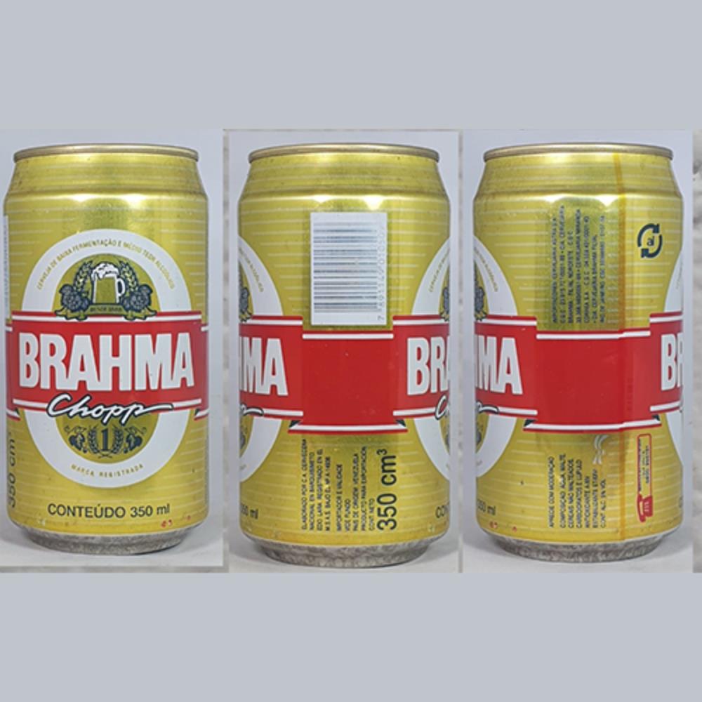 Brahma Venezuela para Brasil 350 ml 1997  (lata vazia)