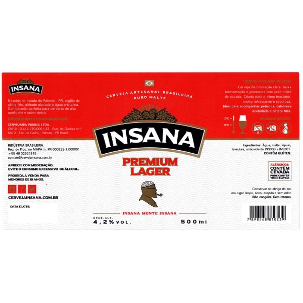 Insana Premium Lager - 500 ml 