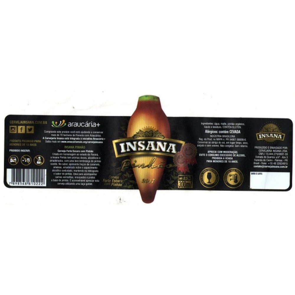 Insana Cerveja Pinhão 2017  - 300 ml