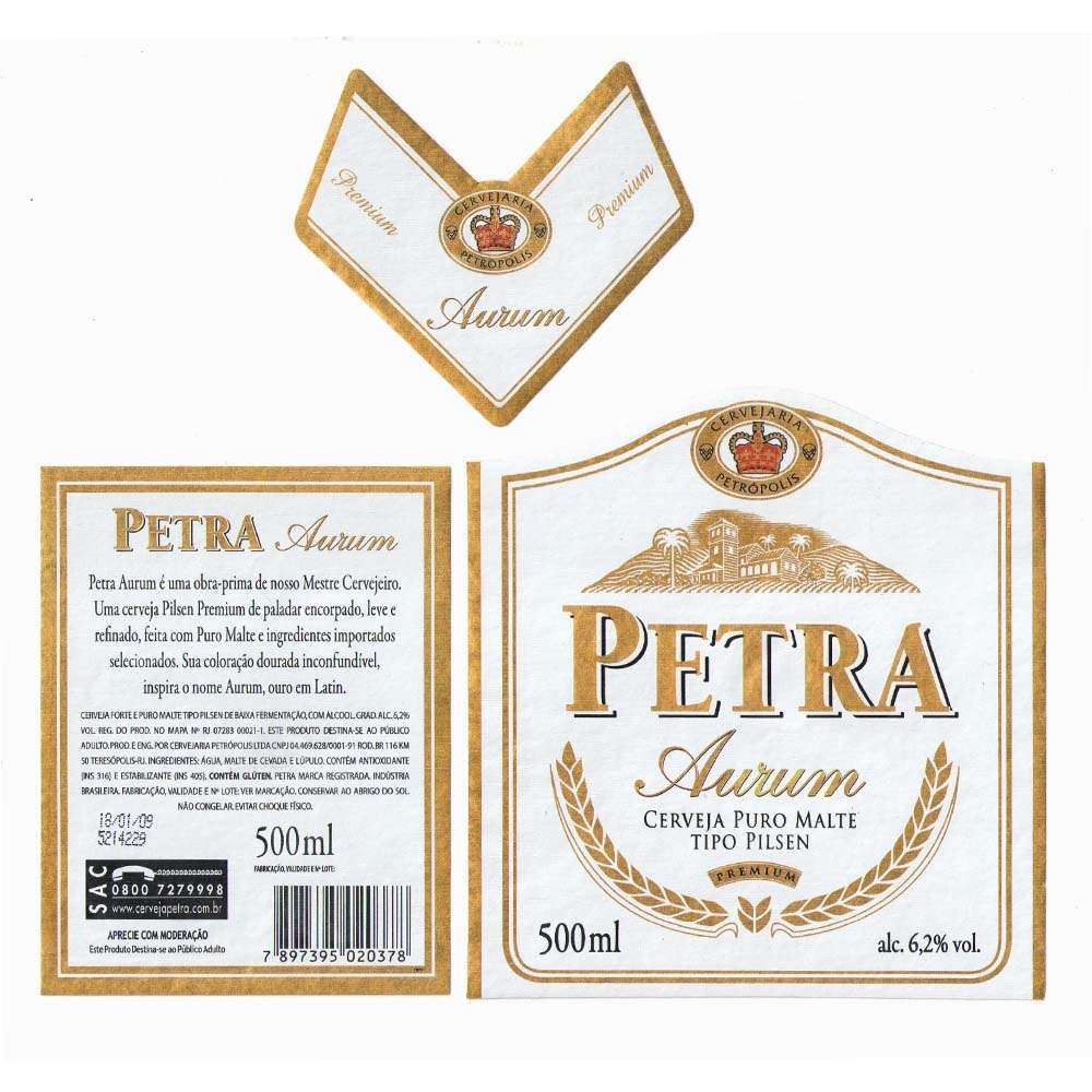 Cerveja Petra Aurum Premium 500 ml 