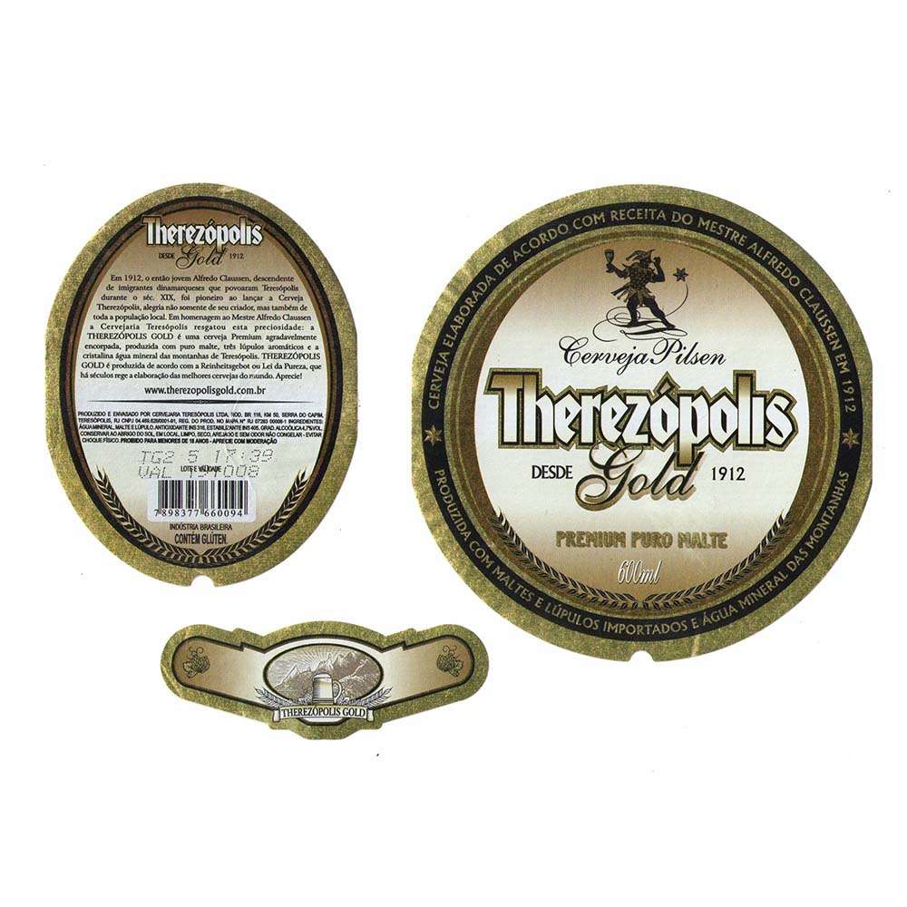 Therezópolis Gold - Cerveja Premium Puro Malte 600 ml