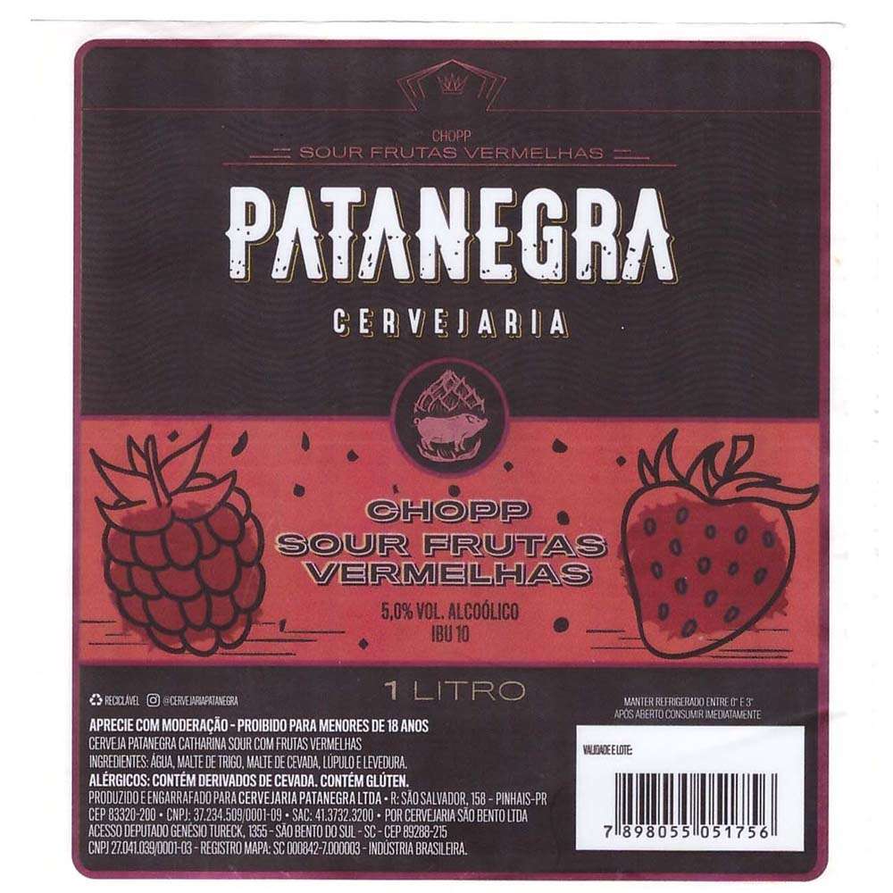 Patanegra Chopp Sour Frutas Vermelhas