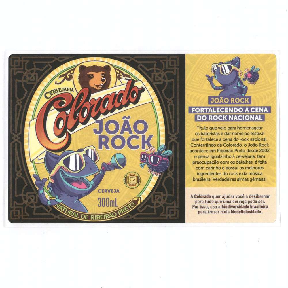 Colorado João Rock - Cerveja 300ml Fundo Amarelo