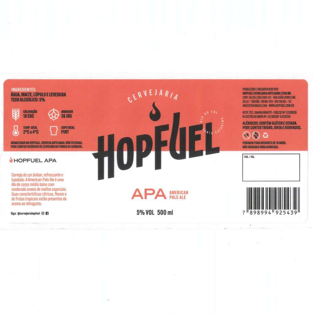 Cervejaria Hop Fuel - Apa 