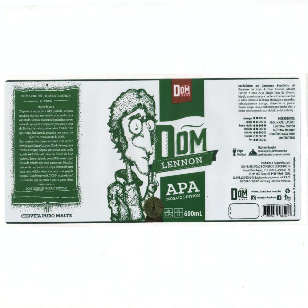 Dom Haus - Dom Lennon APA Mosaic Edition 600ml