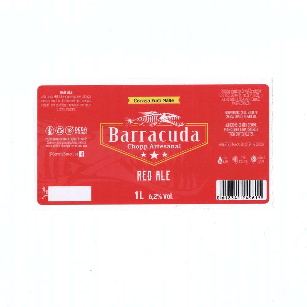 Barracuda Chopp Artesanal - Red Ale 1L