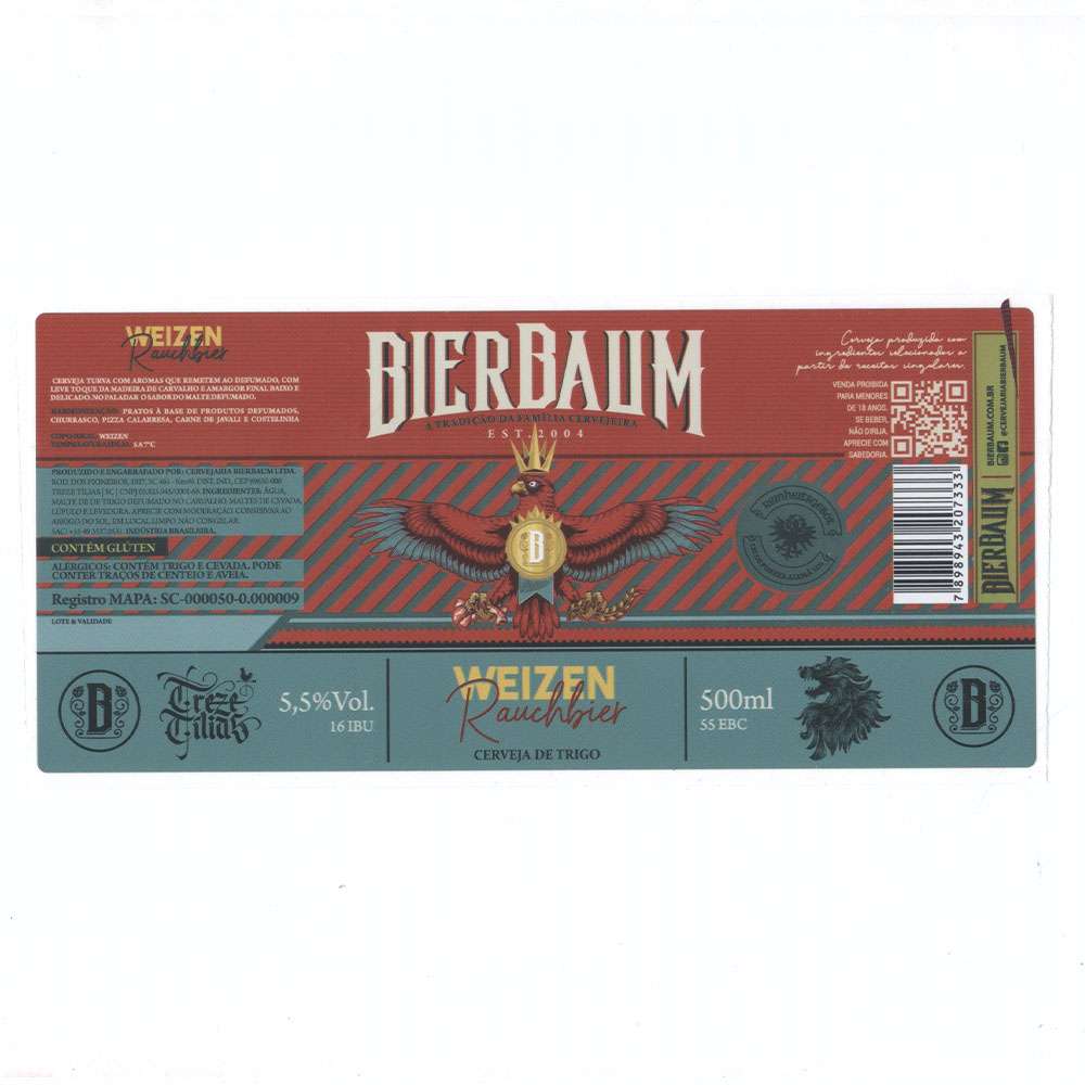 Bierbaum A tradição da família cervejeira - Weizen Rauchbier 