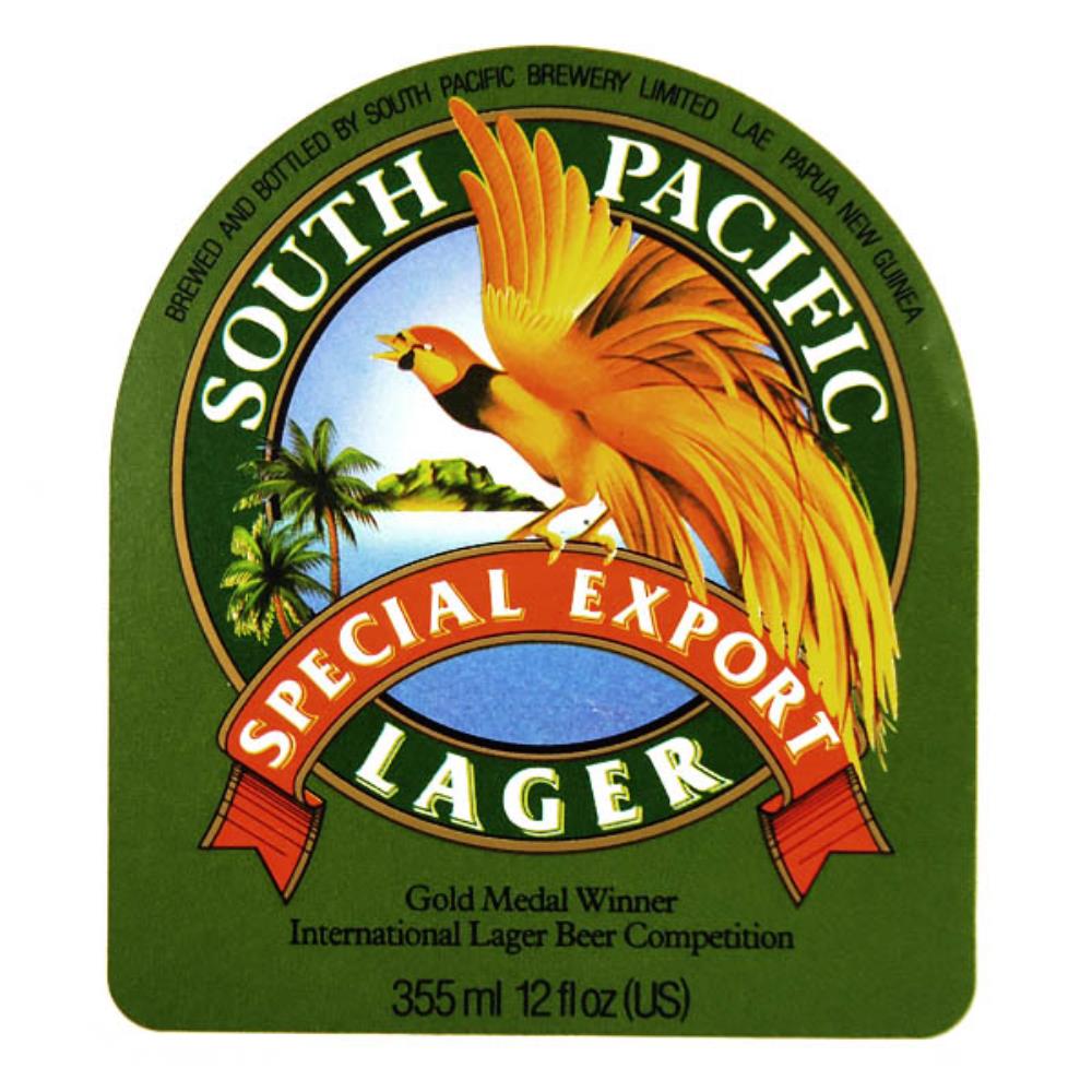 Rótulo de Cerveja Papua Nova Guiné South Pacific L