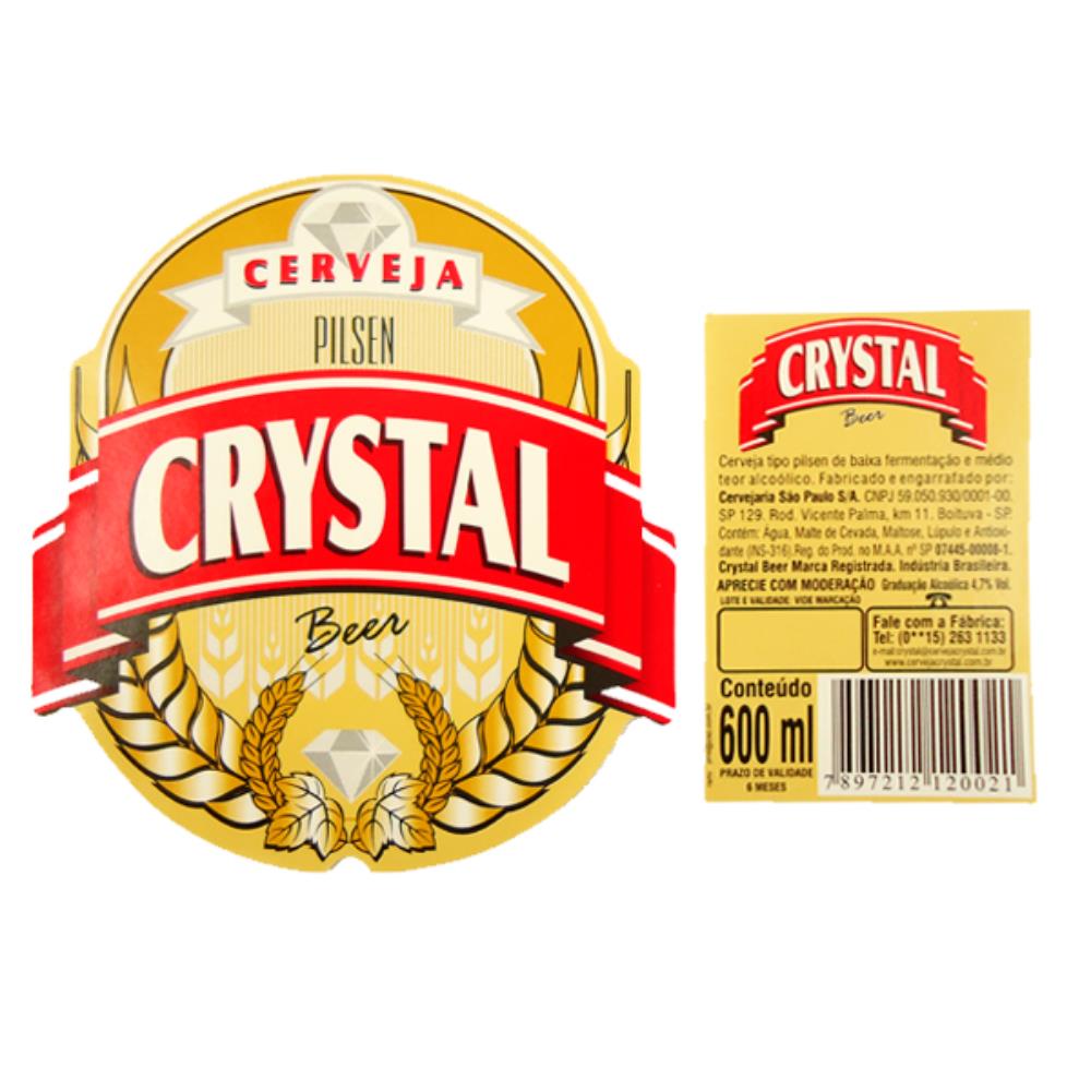 Crystal Pilsen 600 ml - ultimo da Cerv Sao Paulo