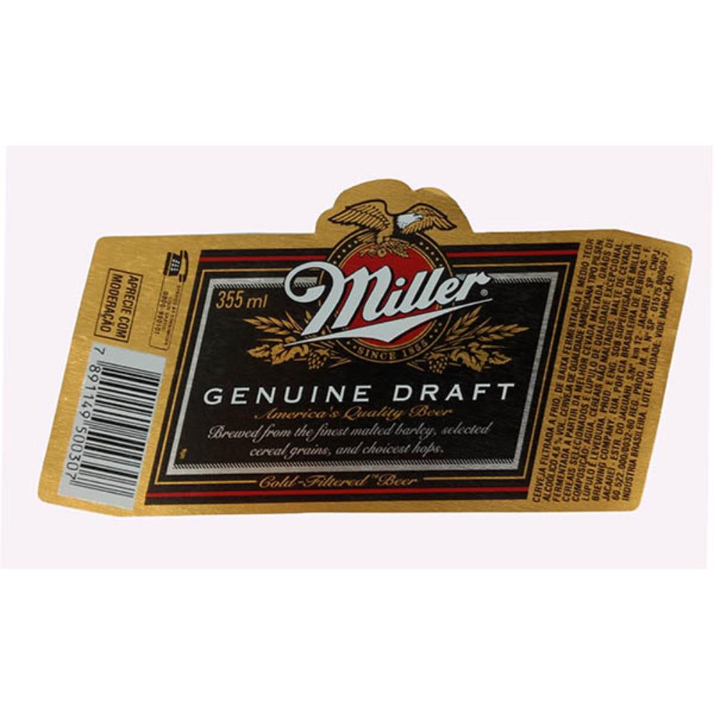 Rótulo de cerveja Miller Genuine Draft 2