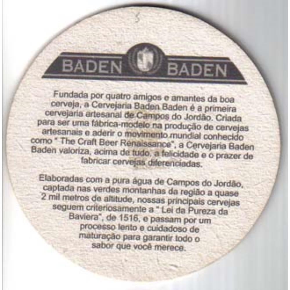 Baden Baden Fundada por quatro amigos...